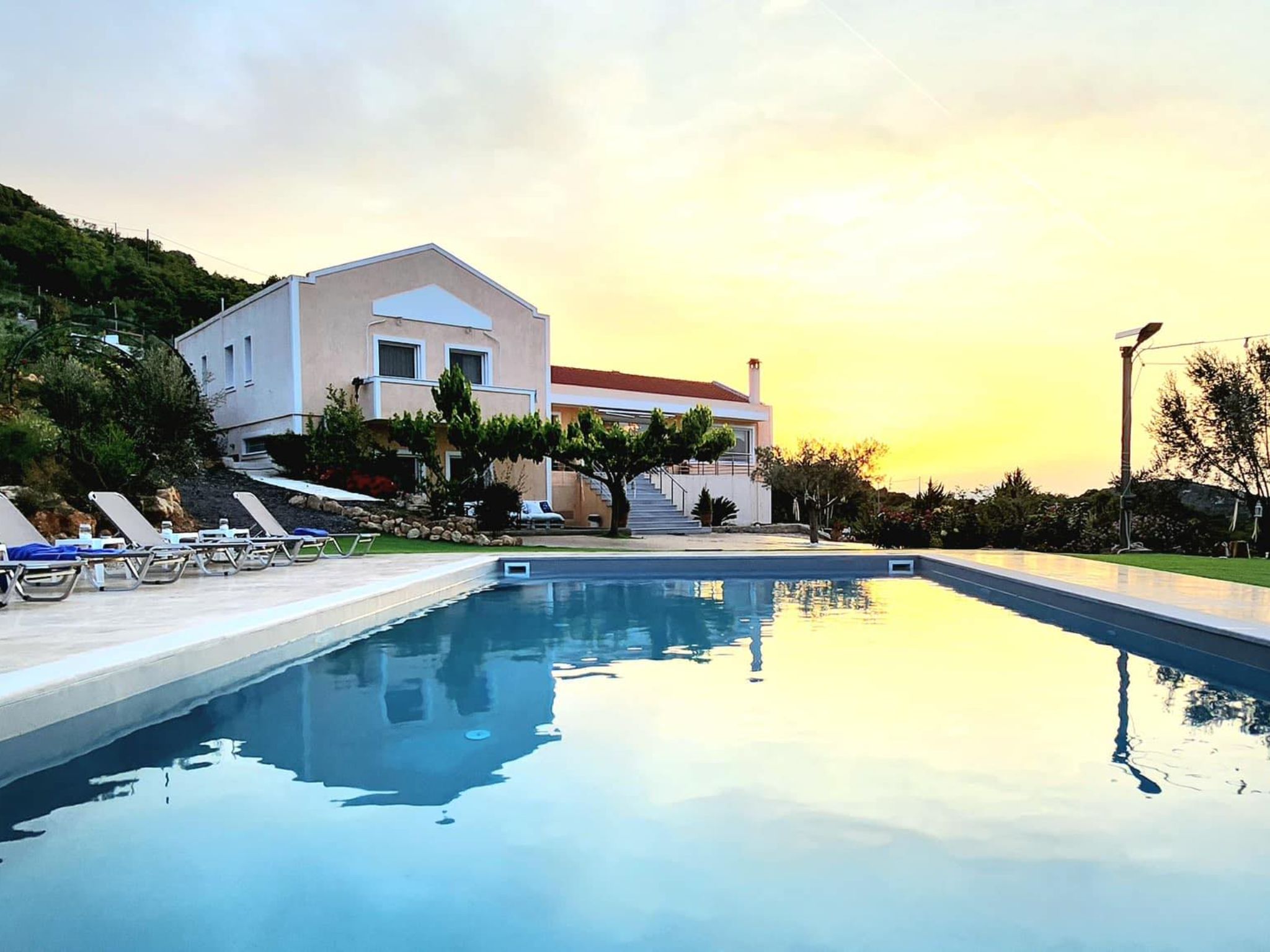 Sunset on the Greek coast